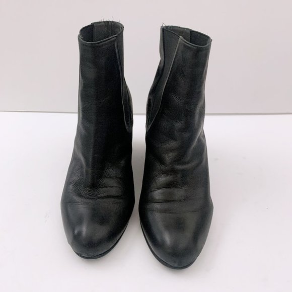 Stuart Weitzman Black Wedge Booties - Nusocks - Picture 3 of 14